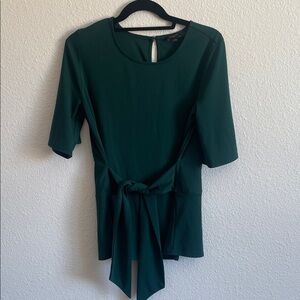 Ann Taylor Factory Peplum Blouse with Tie Waist